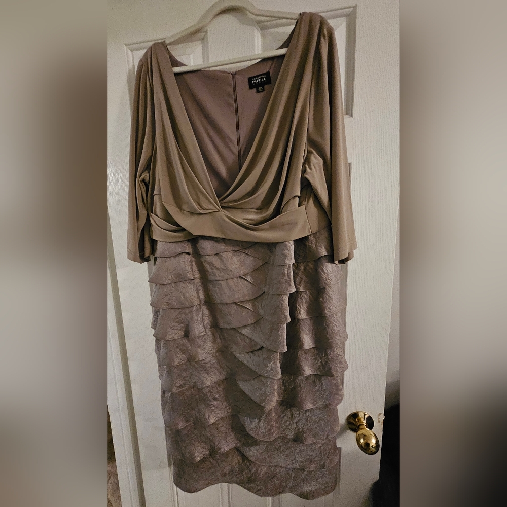 Adrianna Papell Draped Layered Dress